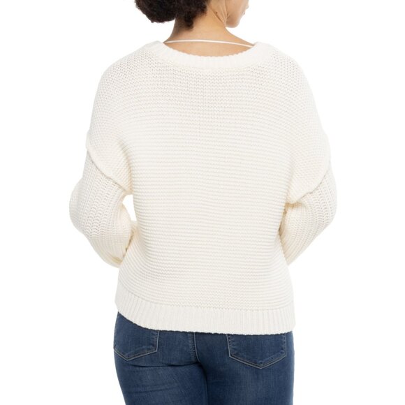 NEW Free People Dream Cable Crew Neck Sweater IN cream 1125 4s2 - Picture 3 of 3